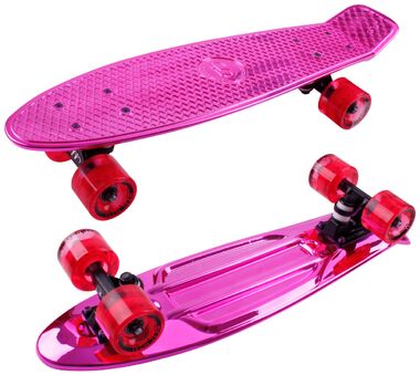 Скейтборд Metallic 22 pink ударопрочный полипропилен (NN004181)