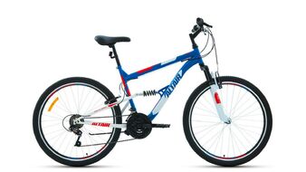 ALTAIR MTB FS 26 1.0 (26" 18 ск. рост 16") 2020-2021, синий/красный