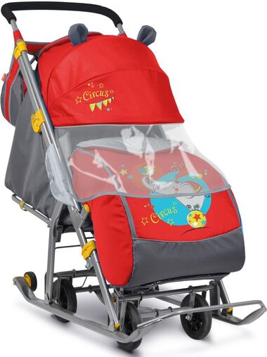 Санки-коляска "Ника детям 7 "Девочка и слон" #0