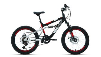 ALTAIR MTB FS 20 disc (20" 6 ск. рост 14") 2019-2020, черный/красный, RBKT02N06002