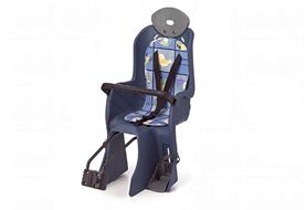 Кресло детское, быстросъемное, YC-831, крепление заднее, дугой на раму, нагрузка до 22 кг, с подголовником, регулировка высоты для ног, цвет синий