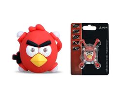 Фонарь детский "Злые птички" силикон, 2 LED, 3 реж., блистер (красный)