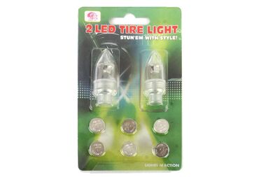 Колпачок на ниппель, JY-505, светодиодный (1 LED), к-кт 2 шт. #0