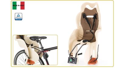 Кресло детское быстросъемное SANBAS-T, крепление заднее, дугой на раму, нагрузка 22 кг, HTP, Италия (бежевый, УТ00019394)