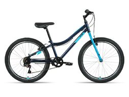 ALTAIR MTB HT 24 1.0 (24" 6 ск. рост. 12") 2022, темно-синий/мятный, IBK22AL24090