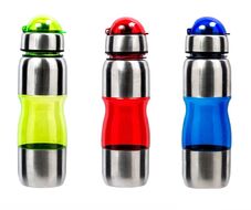 Бутылочка велосипедиста с защитой от пыли, 750 мл, полимер, с металлич. вставками