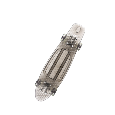 Скейтборд пластиковый Transparent 22" #5