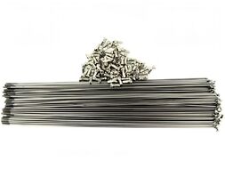 Спица 256 мм x 14G с ниппелем (12 мм) стальная, серебристая (УТ00023534)