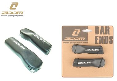 Рога на руль, ZOOM, алюминиевые, 90 мм, Lock On, блистер, C05 (черный, RBEMTC050001)