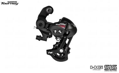 Переключатель задний SHIMANO TOURNEY RD-A070, 7 скор., HG Hyperglide, крепление (на болт) под петух (ARDA070D)