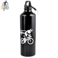 Бутылочка велосипедиста алюминиевая, 750 мл, с карабином (черный, RWBDM34D0001)