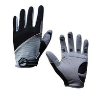 Велоперчатки MOREOK, длинные пальцы, силиконовые вставки, биэластичные, лайкра, сенсор, блистер, размер "L", черный/серый (FLYGENDBL2-L)