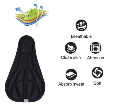 Накладка гелевая на седло, цвет черный, размер 285х175мм (XD 10 Black) #0