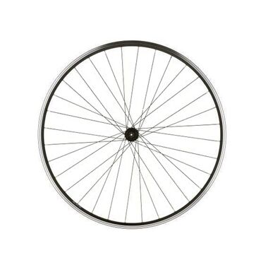 Колесо в сборе 26" переднее, алюминиевая втулка WZ-201AF, 32 отв., 3/8" (гайка), V-Brake, двустеночный обод, Forward DW (RWF26FBABN01)