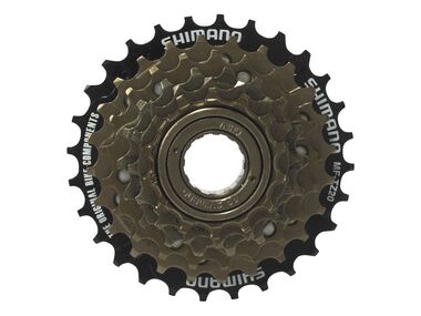 Трещотка, 6 ск., SHIMANO, MF-TZ20, 14-28, (коричневый, AMFTZ206428T) #0