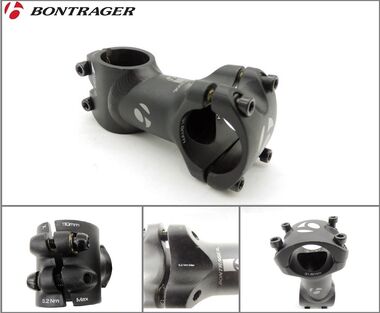 Вынос руля BNT-156 BONTRAGER алюминиевый нерегулируемый безрезьбовой, 28,6 мм, 31,8 мм, угол 10°, 75 мм, 4-х болт. (черный мат, 1SMABNTRG156)