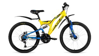 ALTAIR MTB FS 24 2.0 disc (2018, желтый/синий)