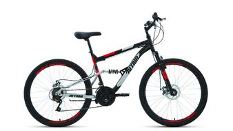 ALTAIR MTB FS 26 2.0 disc (26" 18 ск. рост 16") 2019-2020, черный/красный, RBKT0SN6P013