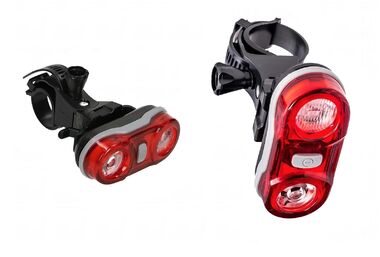 Фонарь задний, JY-596, 3 LED (2*0,5 watt), 2 режима работы (черный/красный, RNVJY5960001)