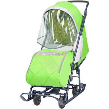 Санки-коляска детские Ника Наши Детки 3 (зеленый) #0