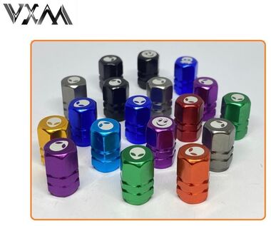 Колпачок на ниппель алюминиевый, VXM, инопланетяне (цвета в ассортименте, УТ00019026)