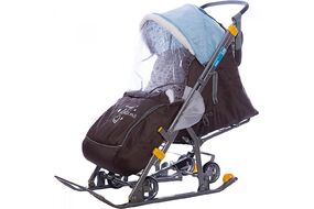 Санки-коляска детские Ника Наши Детки НДТ/6 (фьюжен голубой)