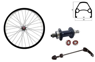 Колесо в сборе 27,5" переднее, алюминиевая втулка на промподшипниках 36 отв. под эксцентрик дисковая (накручивающийся ротор), двустеночный обод (УТ00020311)