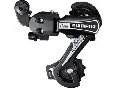 Переключатель задний SHIMANO, Tourney, RD-TY21B, 6 скор., под петух, SS(65мм), (черный, ARDTY21BSSDL) #0