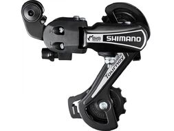 Переключатель задний SHIMANO, Tourney, RD-TY21B, 6 скор., под петух, SS(65мм), (черный, ARDTY21BSSDL)