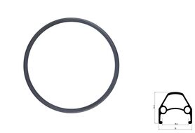 Обод 29" алюминиевый двустеночный не пистонированный, фрезерованный, анодированный 36 отв., 14G, 19,4/25,0х21,4 мм (черный, УТ00022709)