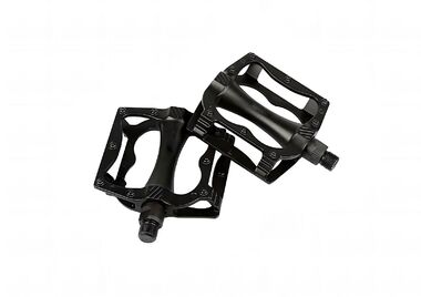 Педали алюминиевые, платформенные (комплект 2 шт.), ось 9/16", 105x100 мм, с шипами, Forward, PS35 (черный, RPEPS3500001)