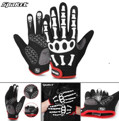 Велоперчатки SPAKCT, длинный палец, гелевые вставки, биэластичные, силикон, лайкра, размер "L" (черный/красный, FWDSPAKCTL2)