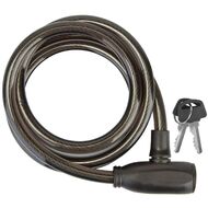 Замок противоугонный, 12 х 1500 мм, трос в пластик. оболочке, черный, 2 ключа, Golden KEY