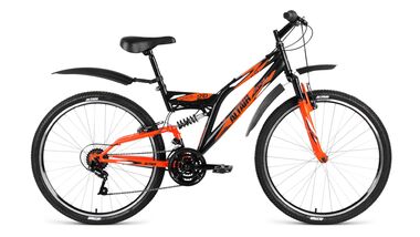 ALTAIR MTB FS 26 1.0 (2018, черный/оранжевый мат.) #0