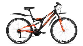 ALTAIR MTB FS 26 1.0 (2018, черный/оранжевый мат.)