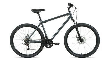 Велосипед ALTAIR MTB HT 27,5 2.0 disc (27,5" 21 ск. рост 17") 2020-2021, темно-серый/черный, RBKT1M17G005