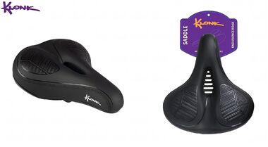 Седло KLONK, COMFORT/Cruiser Series, 263×227 мм, с вент. отверстием, KLK-18018, Black