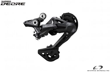 Переключатель задний SHIMANO DEORE RD-M4120, 10/11 скор., крепление (на болт) под петух, SHADOW RD, SGS (ARDM4120SGS)