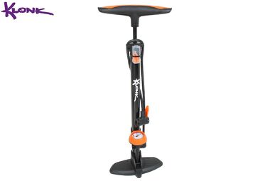 Насос KLONK напольный алюминиевый, универсальный AV/FV/DV, 38 мм, 530 мм, с манометром, Мax 160psi (11 бар), Black, KLK-15002