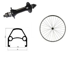 Колесо в сборе 26" переднее алюминиевая втулка WZ-201AF, 32 отв., 3/8" (гайка), V-Brake, двустеночный усиленный обод (WSM-26FV)