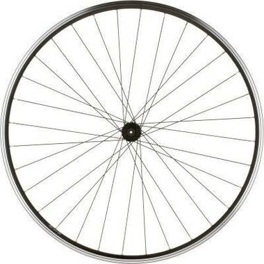 Колесо в сборе 24", обод двойной, алюмин. передний (стальн. втулка, на гайке) #0