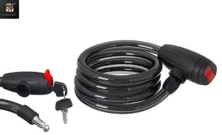 Замок противоугонный 12 х 1200 мм, трос в пластик. оболочке, 2 ключа, GK102.113, Golden KEY, блистер (черный, УТ00019434)