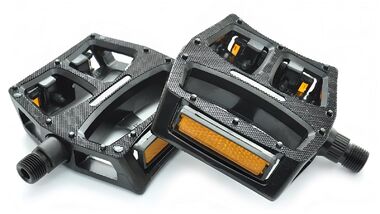 Педали платформенные (комплект 2 шт.) 9/16", 115x100 мм, алюминиевые, HF-862С, New Vision (черный, УТ00021492)