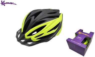 Шлем взрослый KLONK, регулировка обхвата, MTB/Cross Country, 21 отв., с козырьком, размер M/L (54-61см), Green/Black matte, KLK-24021