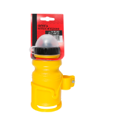 Бутылочка детская, 400 мл, с флягодержателем, с защитой от пыли, полимерная (желтая)