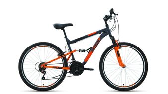 ALTAIR MTB FS 26 1.0 (26" 18 ск. рост 16") 2019-2020, серый/оранжевый, RBKT0SN6P008