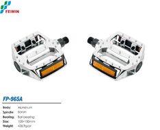 Педали платформенные (комплект 2 шт.) 9/16", 118x95 мм, алюминиевые, FP-965W FEIMIN (белый, УТ00022084)