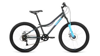 ALTAIR MTB HT 24 2.0 D (24" 6 ск. рост. 12") 2022, темно-серый/голубой, IBK22AL24095