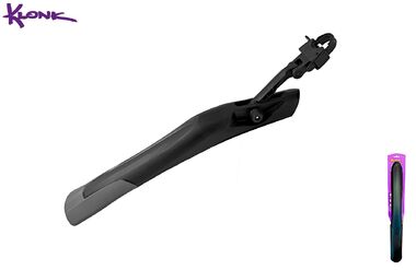 KLONK Крыло заднее, 26"-29", MTB, крепление быстросъемное- на подседельный штырь, для покрышек max. 2,35", Black/Grey, KLK-14007