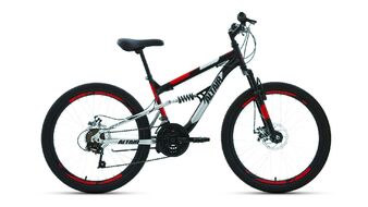 ALTAIR MTB FS 24 disc (24" 18 ск. рост 15") 2019-2020, черный/красный, RBKT02N4P002